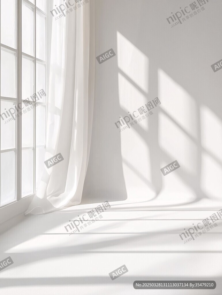 窗邊光影 純凈室內景致