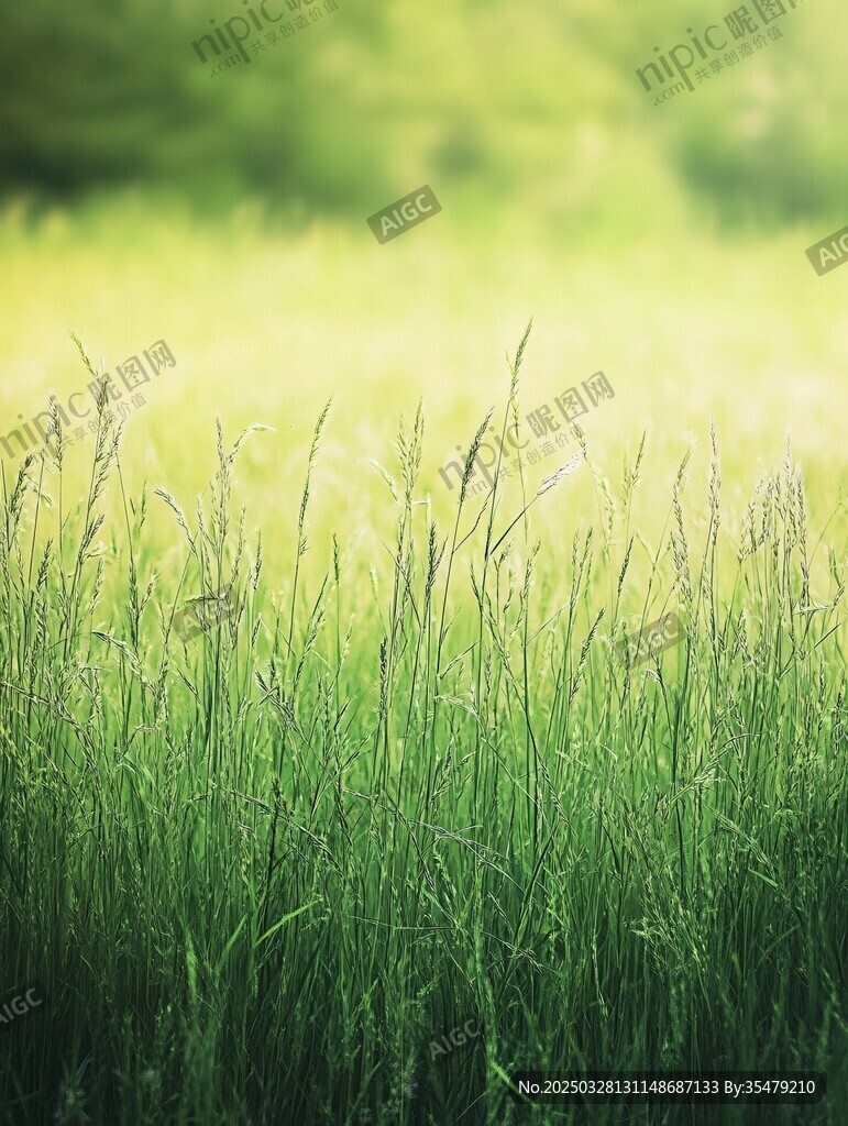 翠綠草地 清新自然景致