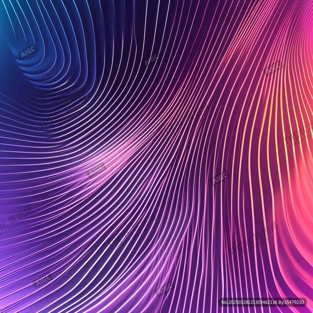 炫彩波紋線條背景圖案