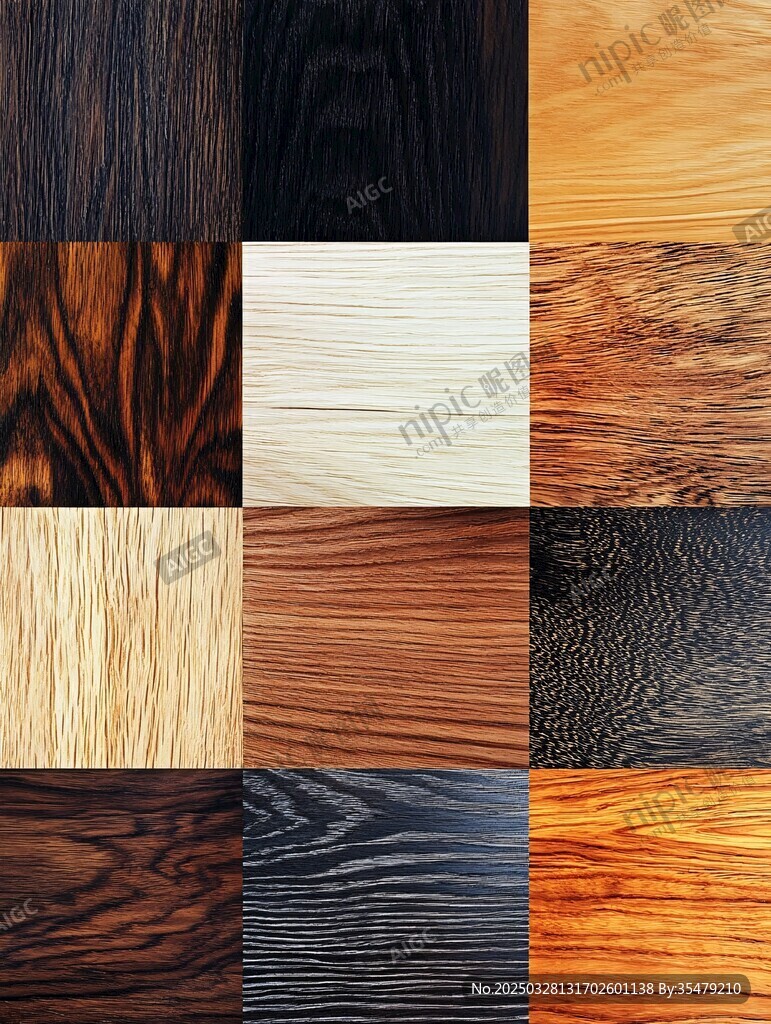 多樣木紋材質紋理展示