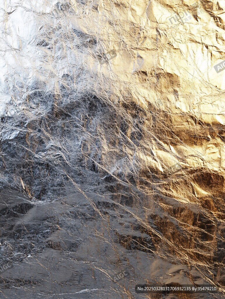 金屬箔紋理特寫