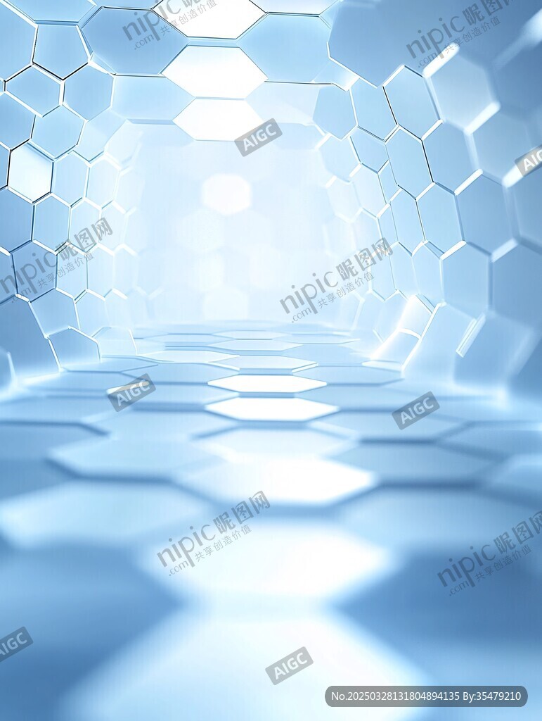 未來(lái)感六邊形科技通道