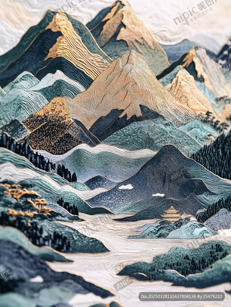 立體紙藝山水景觀