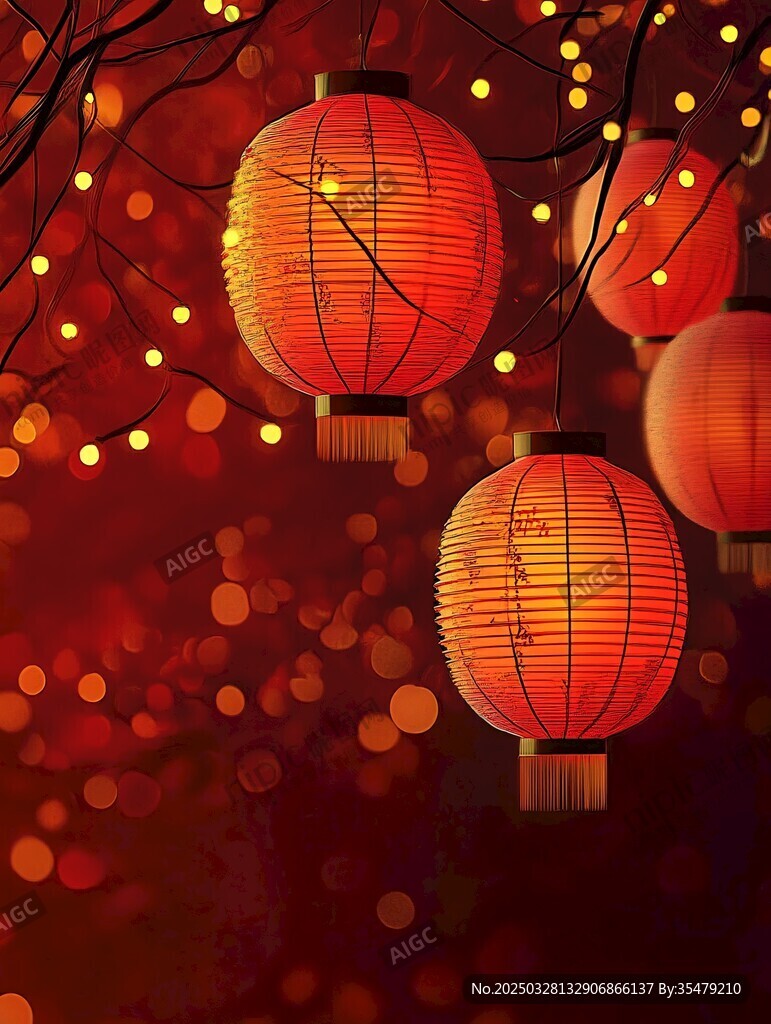 紅燈籠營造的溫馨節日氛圍
