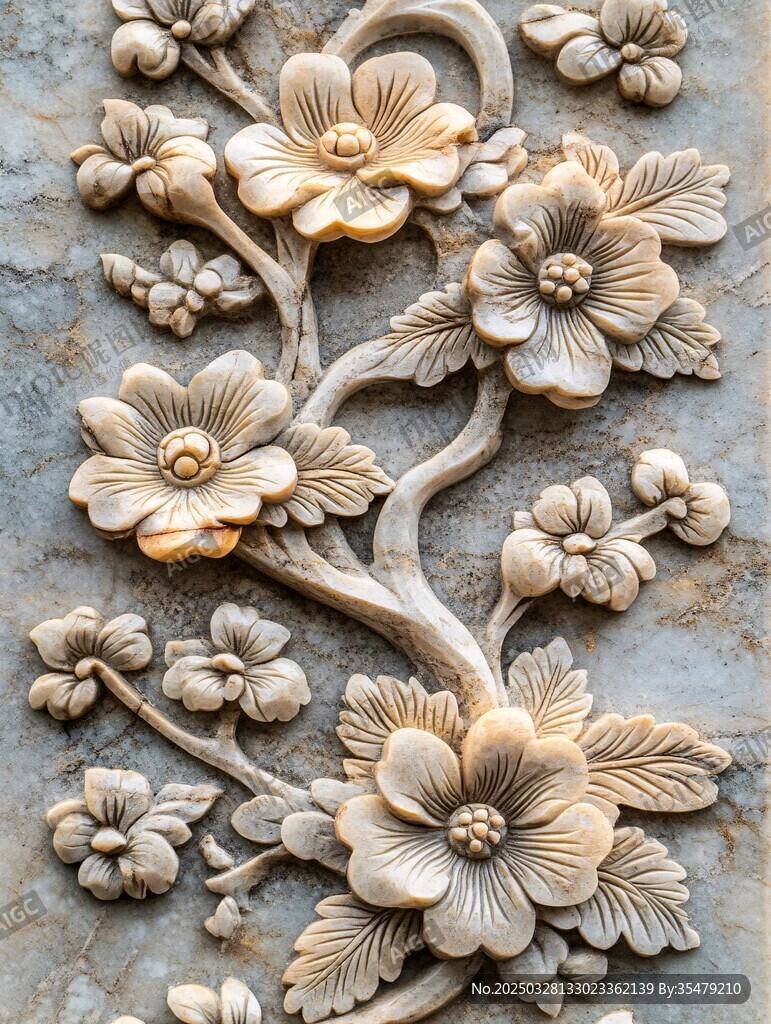 花卉浮雕藝術(shù)精美圖案