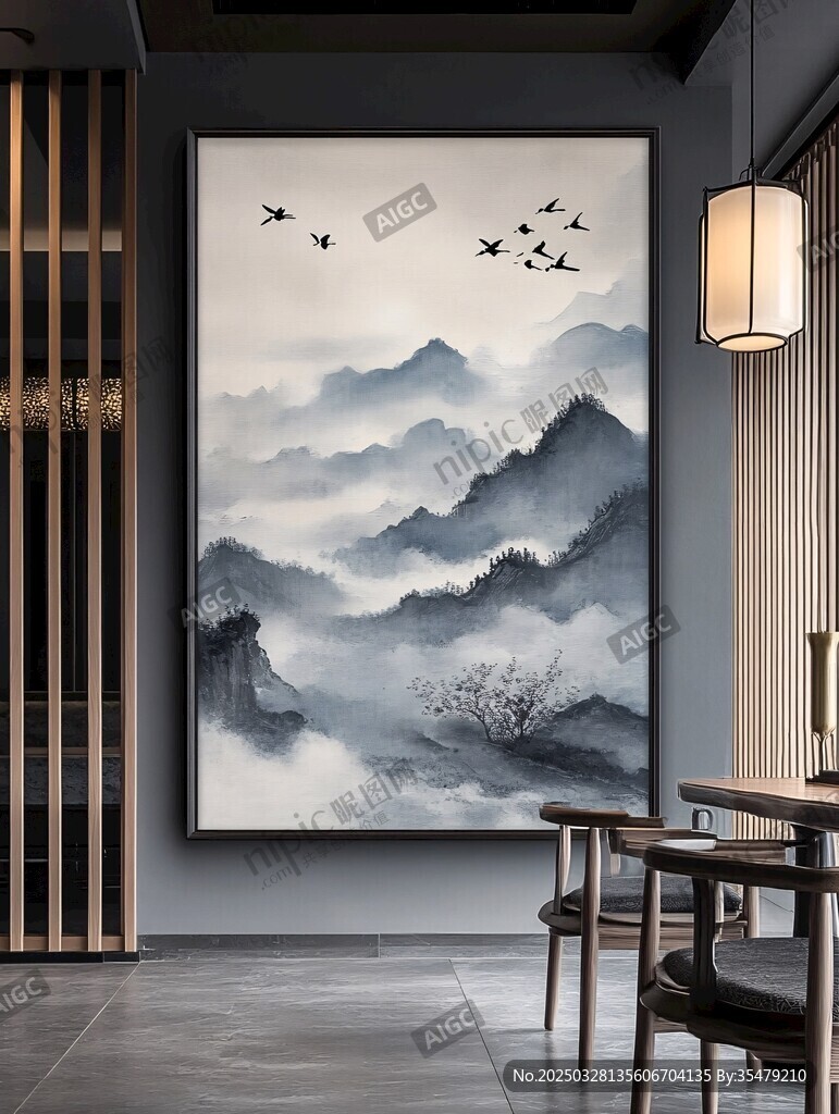 中式山水掛畫 營造雅致空間