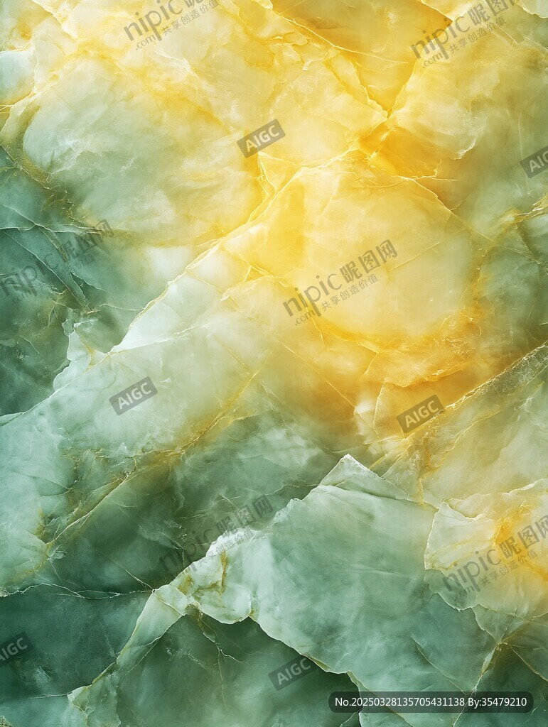 黃綠漸變玉石紋理圖案