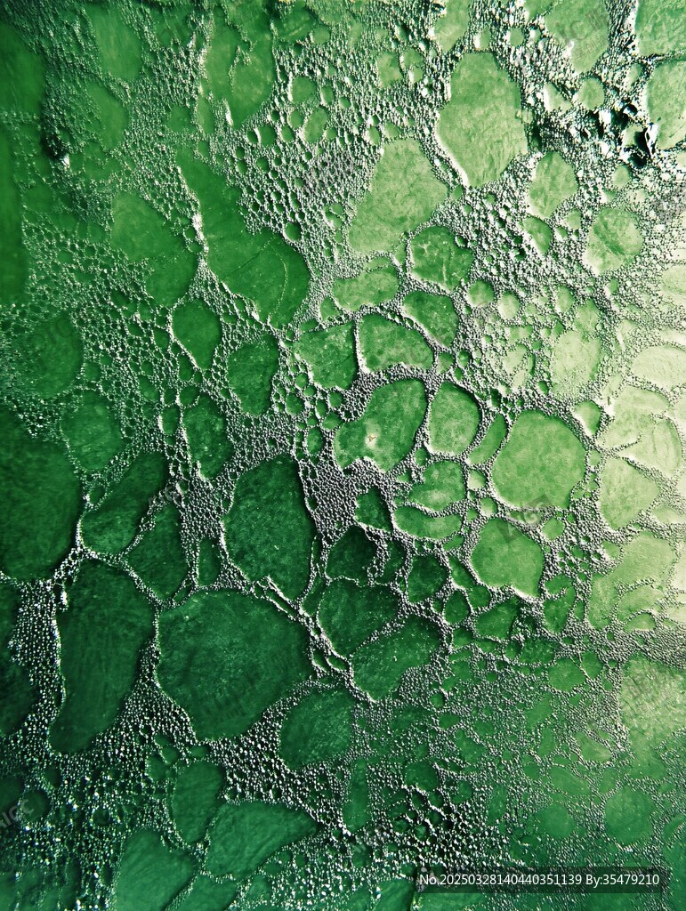 翠綠泡沫紋理抽象背景圖