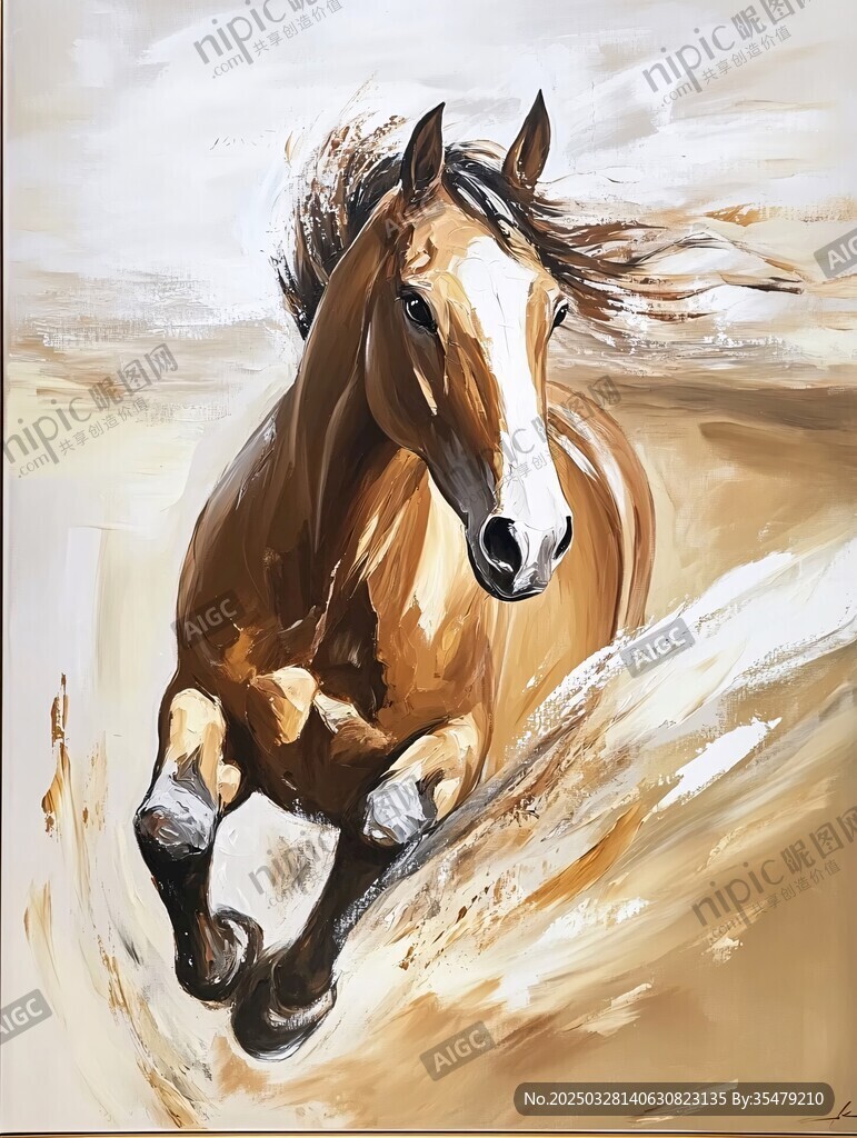 奔騰駿馬圖