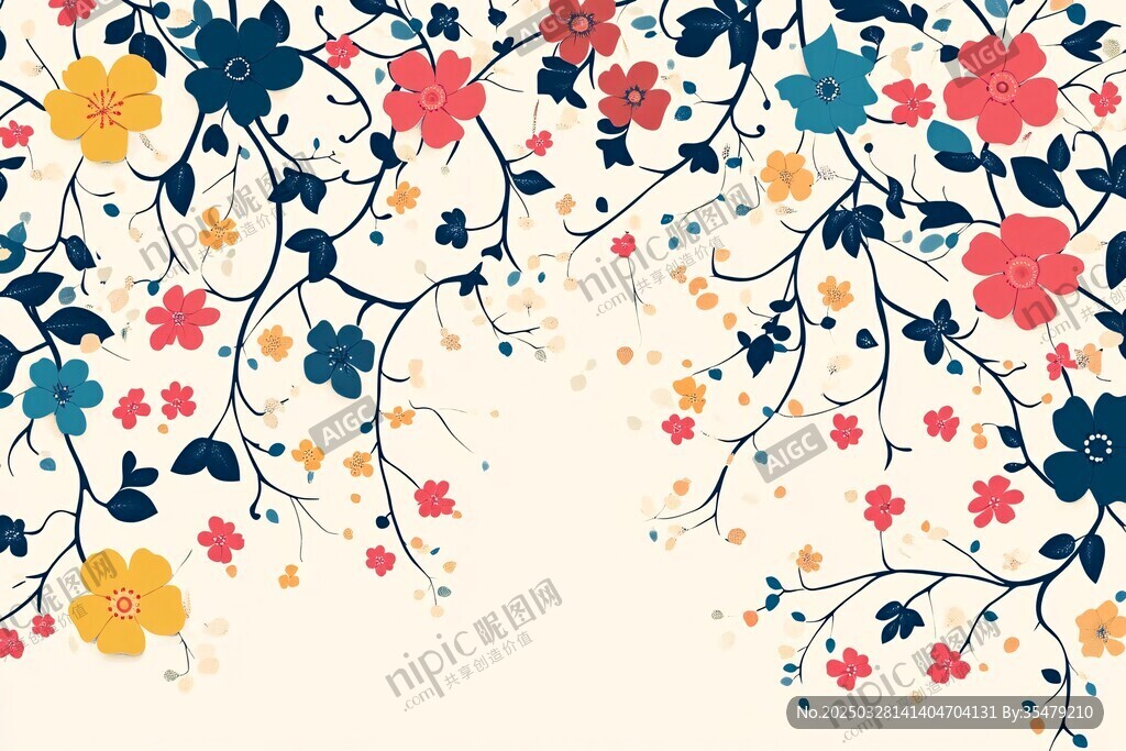 花卉裝飾圖案背景圖