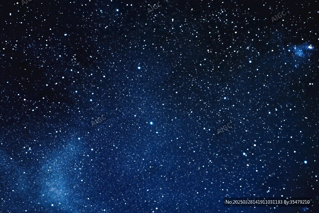 璀璨星空夜景圖