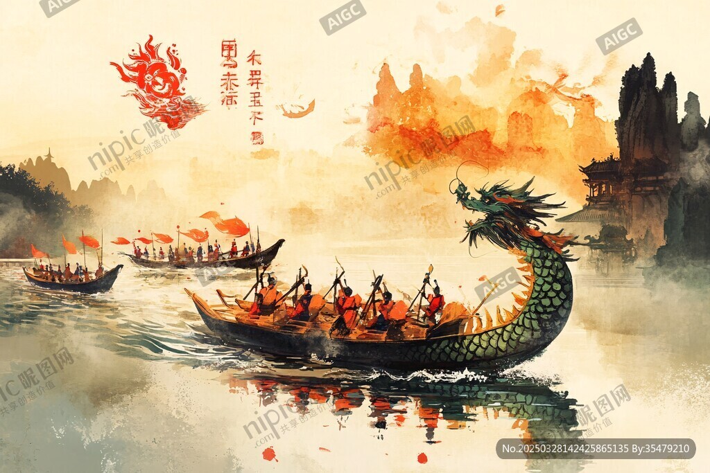 端午龍舟競渡圖
