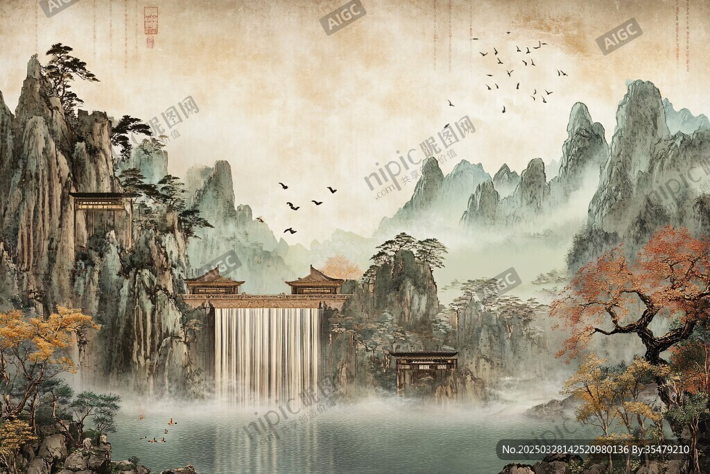 中式山水美景 古韻悠然