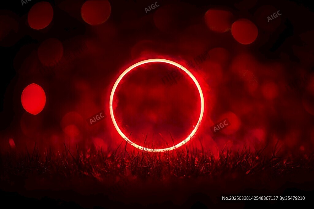 紅色光環(huán)夢(mèng)幻背景特寫(xiě)