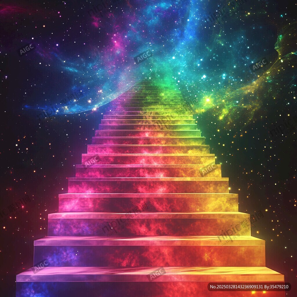夢幻星空階梯通往神秘之境