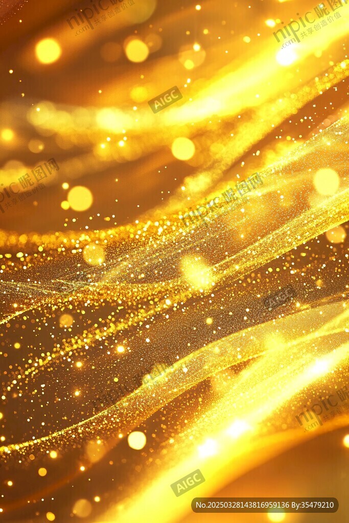 金色流光夢幻背景特效
