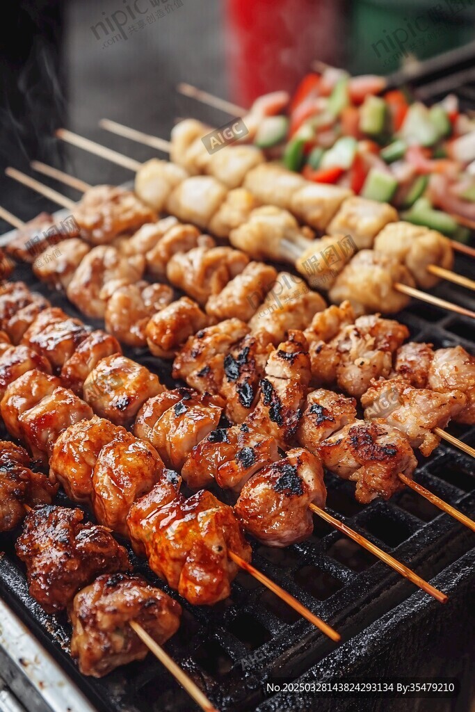 美味烤肉串 誘人煙火氣