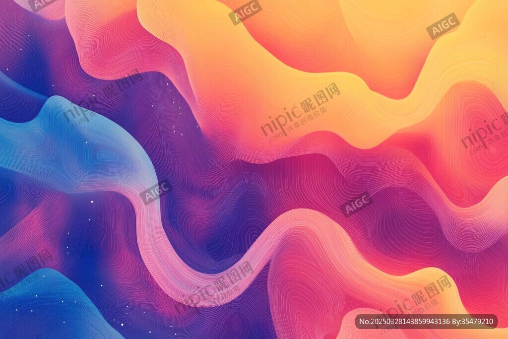 夢幻漸變流體藝術背景圖
