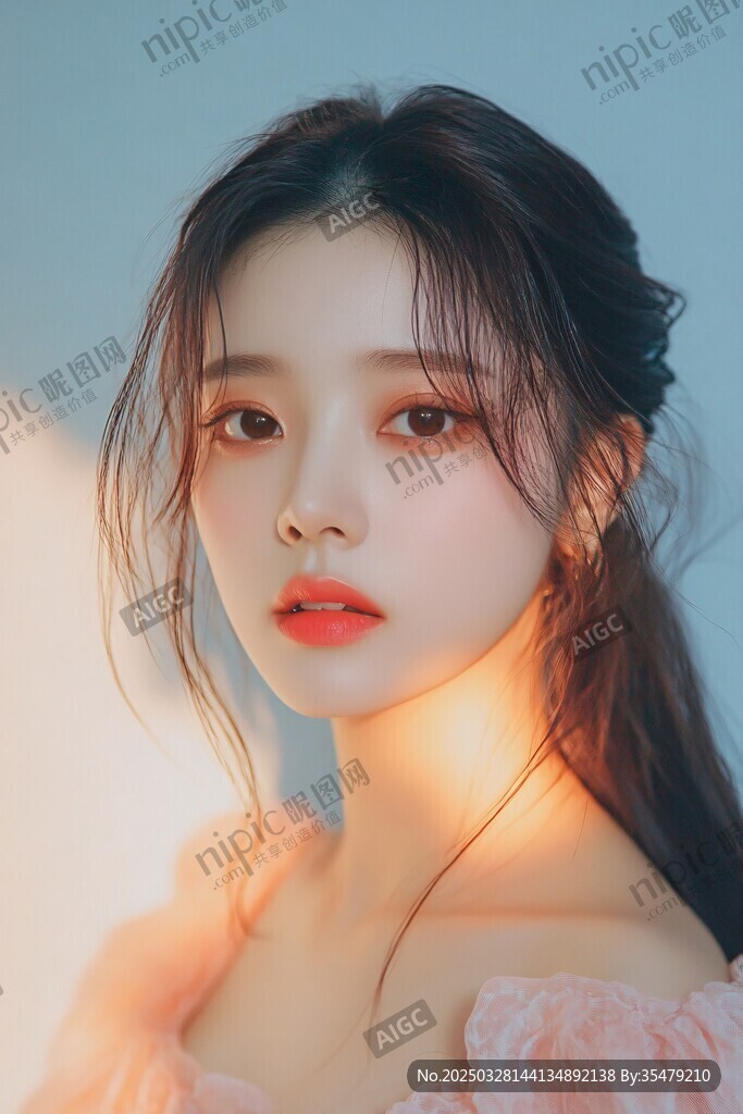 柔美少女的光影魅力時刻
