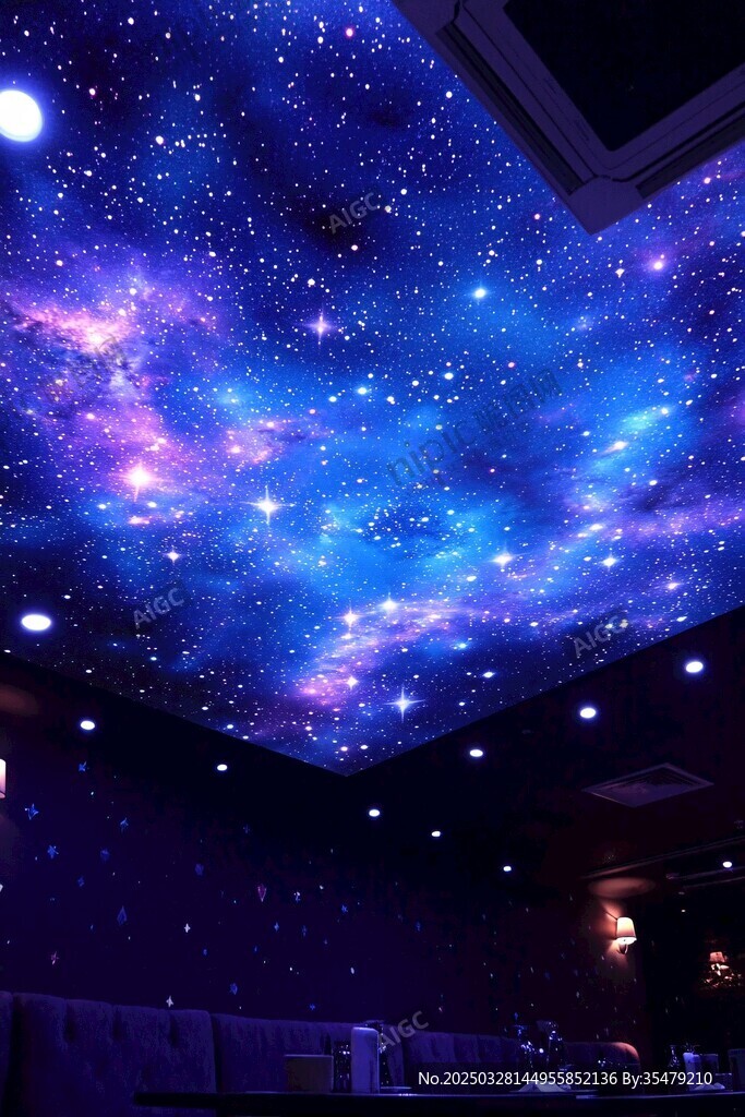 夢幻星空主題室內(nèi)天花板