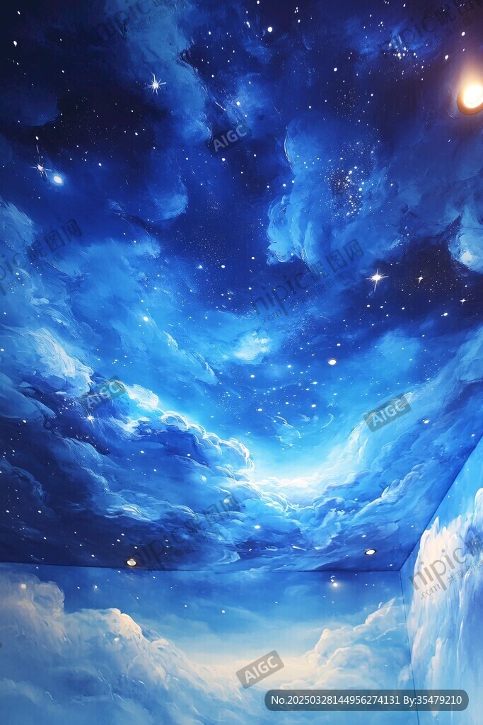 夢幻星空下的云海奇景