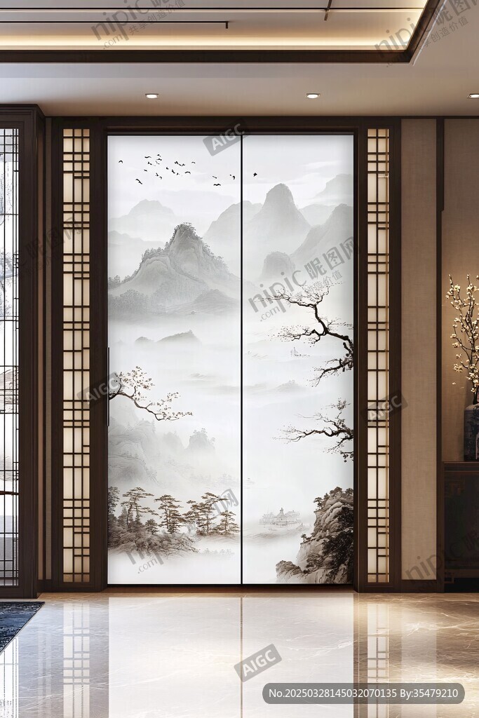 中式山水屏風(fēng) 雅致空間