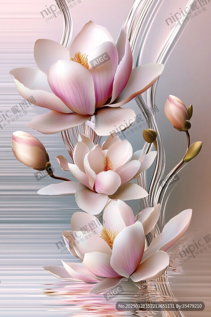 夢(mèng)幻玉蘭花的優(yōu)雅綻放