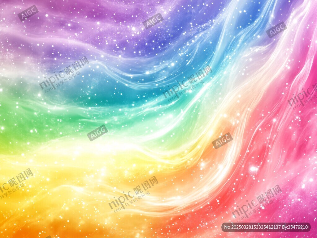 夢幻多彩星空流體背景