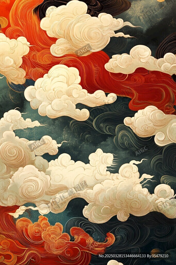 國風奇幻云海繪景