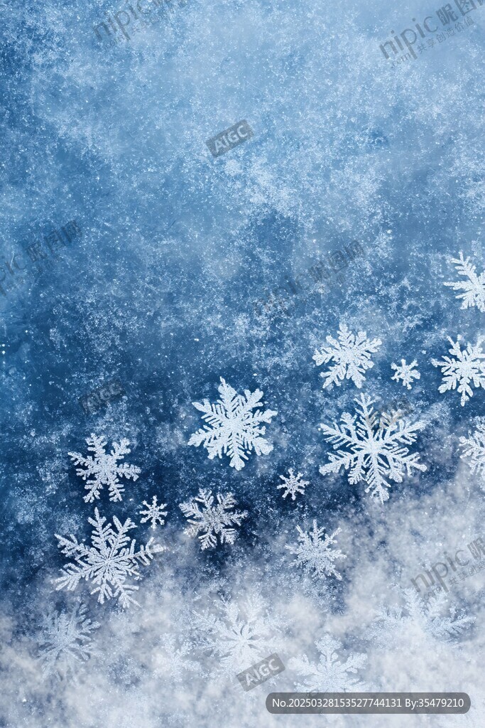 夢幻雪花背景圖