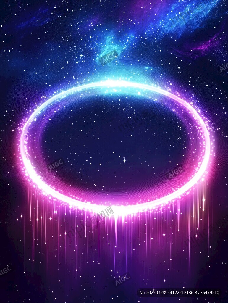 夢(mèng)幻星空光環(huán)特效背景圖