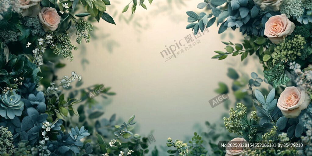玫瑰綠植環(huán)繞的夢(mèng)幻花境