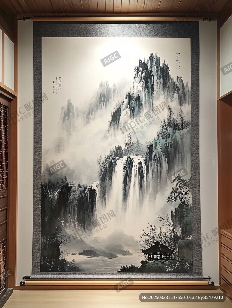 中式山水墨畫 意境悠遠(yuǎn)