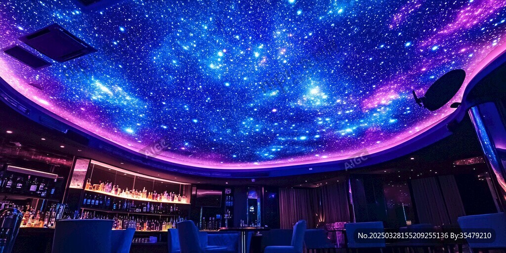 夢幻星空主題酒吧場景