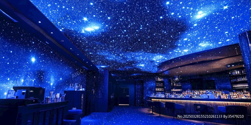 夢(mèng)幻星空主題酒吧場(chǎng)景