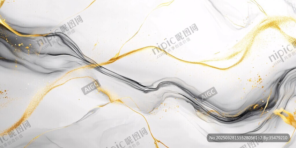 水墨金紋抽象藝術背景圖