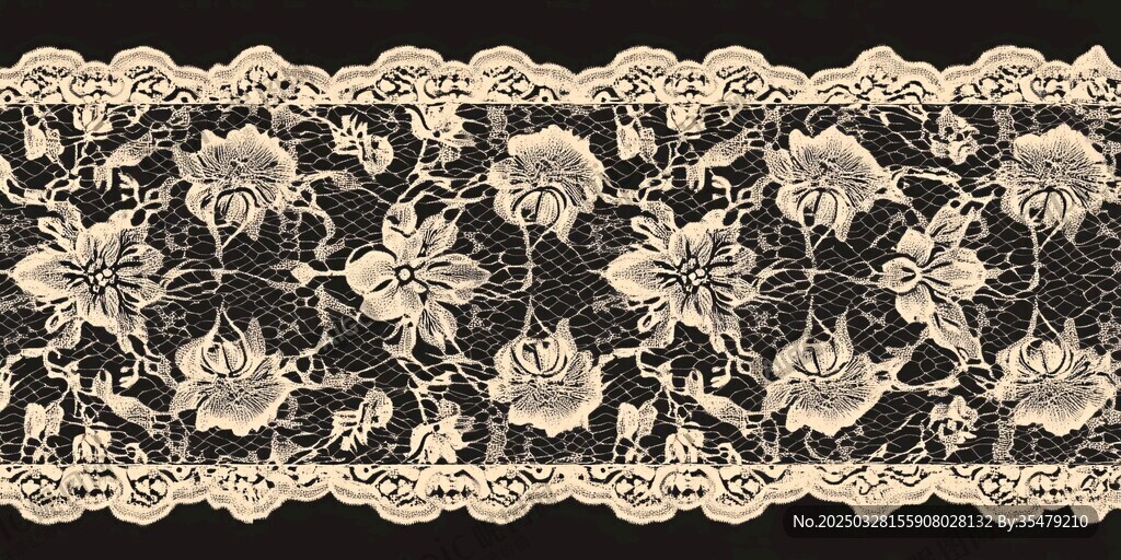 復(fù)古花卉蕾絲花邊