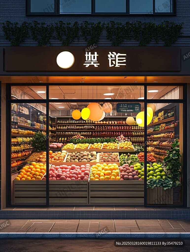 時(shí)尚水果店外觀設(shè)計(jì)展示