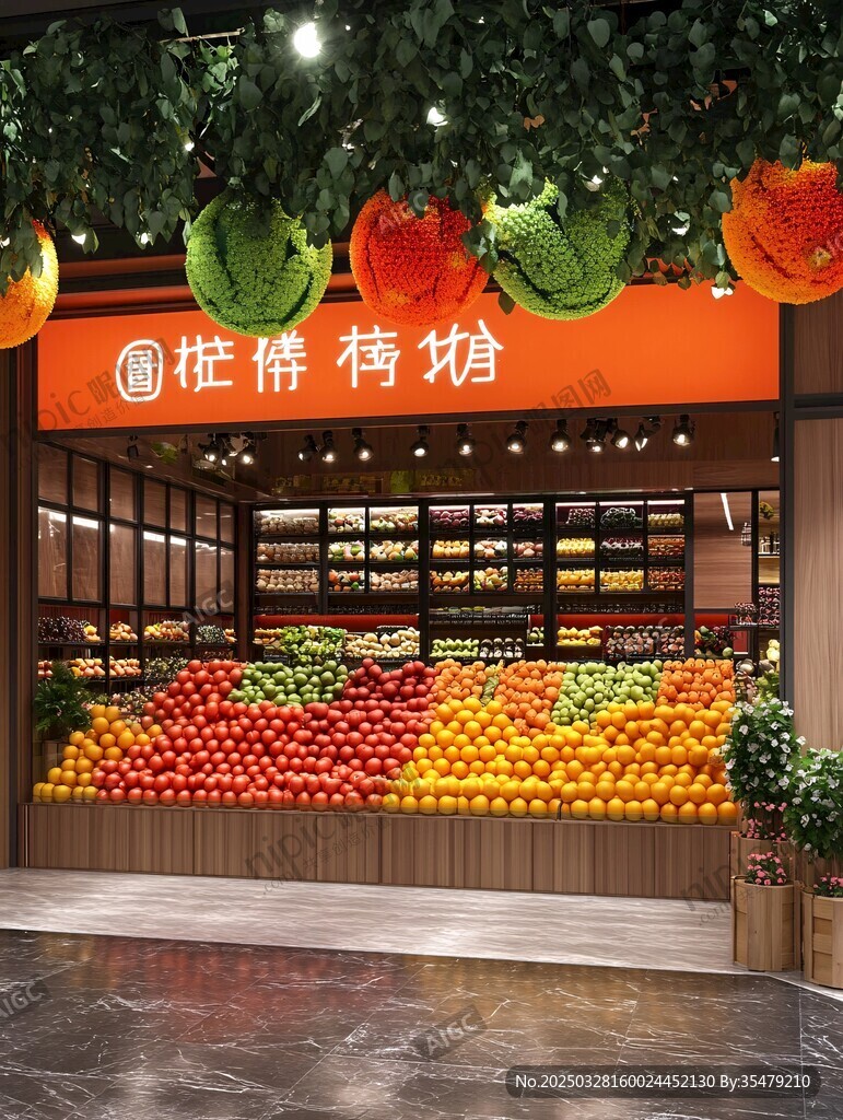 新鮮水果超市精美陳列