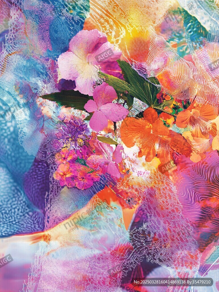 梦幻绚丽花卉艺术插画 梦幻绚丽花卉艺术插画