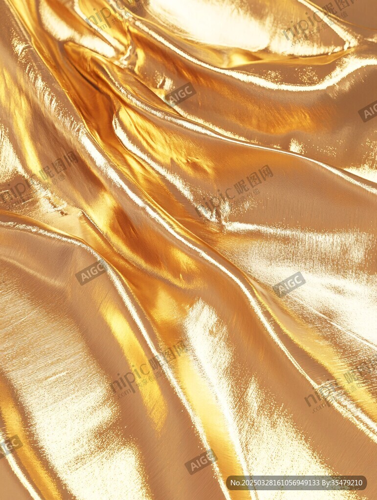 金色綢緞紋理特寫