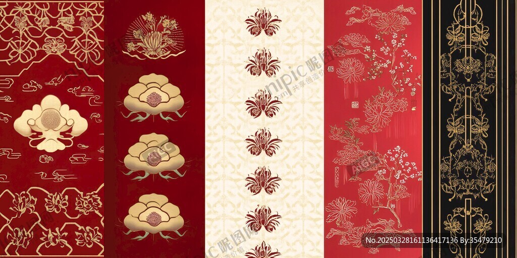 中式傳統(tǒng)花紋圖案集合