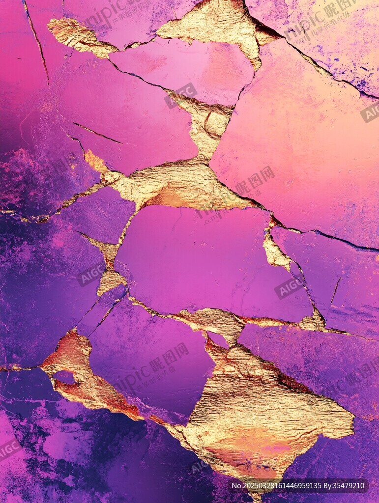 夢幻紫金破碎紋理背景