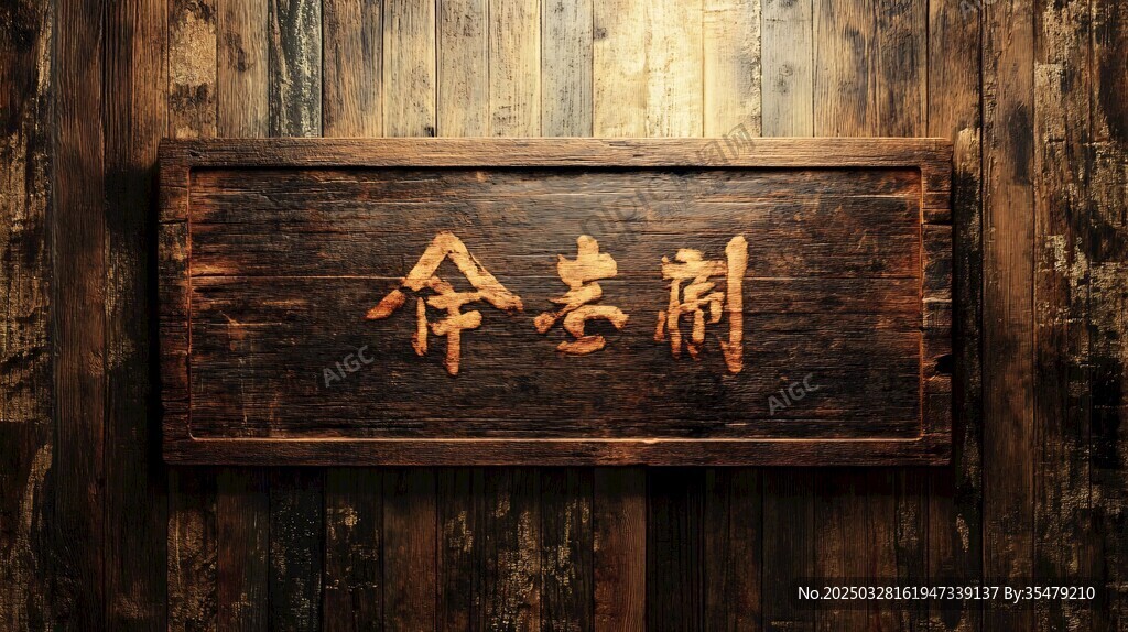 木質牌匾刻有 佘志剛