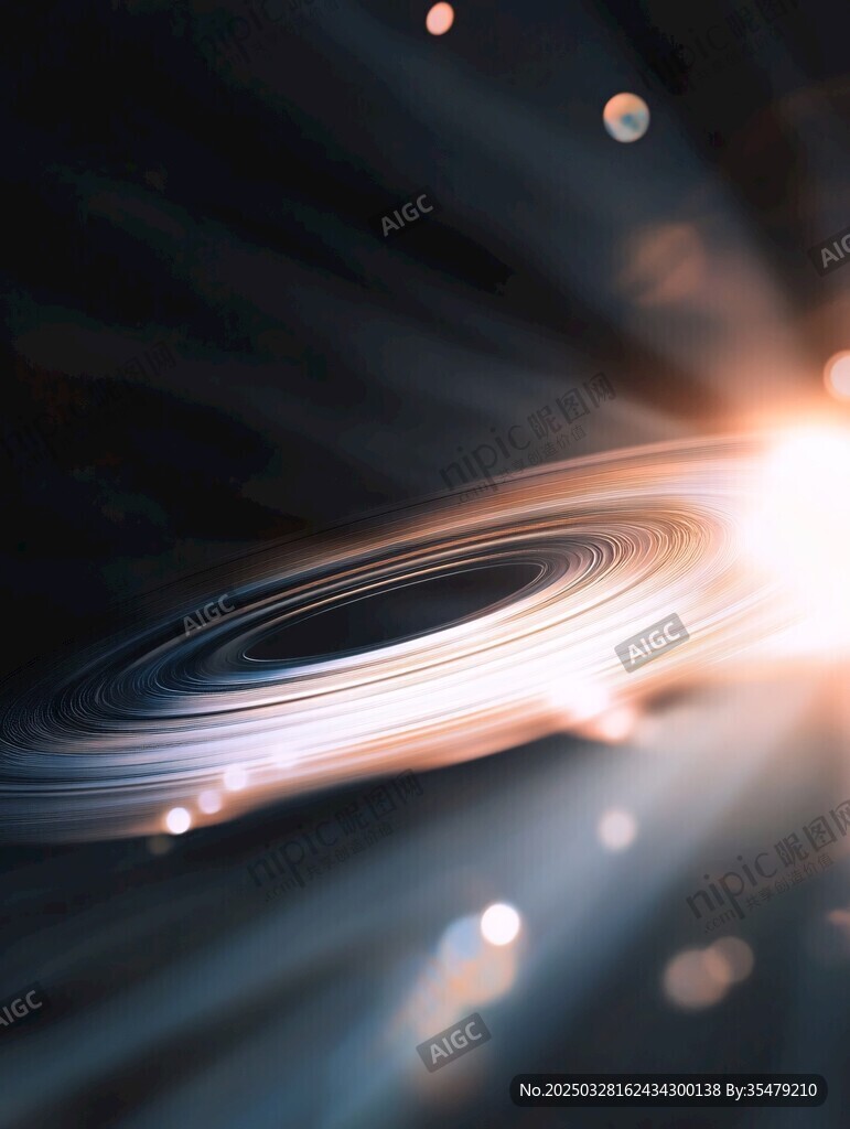 宇宙漩渦中的神秘光影