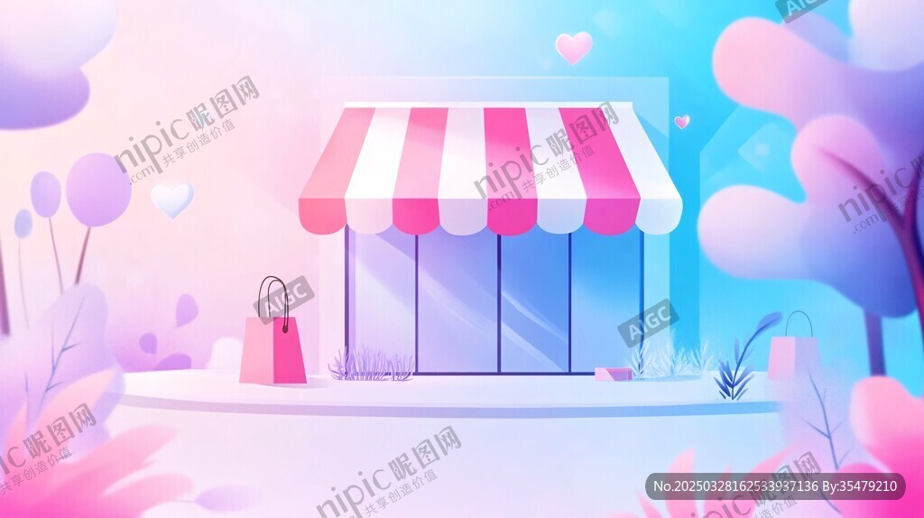 夢幻粉色系街邊可愛小店