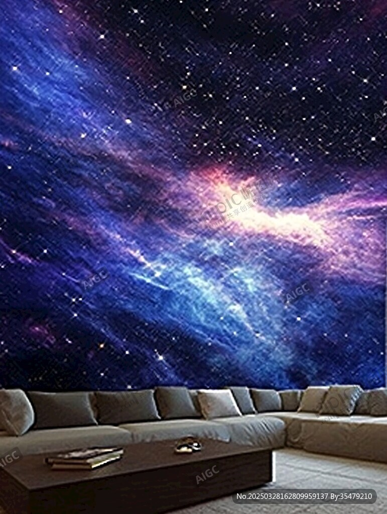 夢(mèng)幻星空客廳背景墻