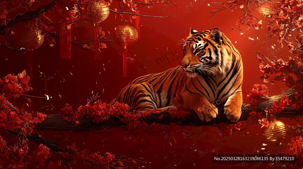 虎踞紅境賀歲景