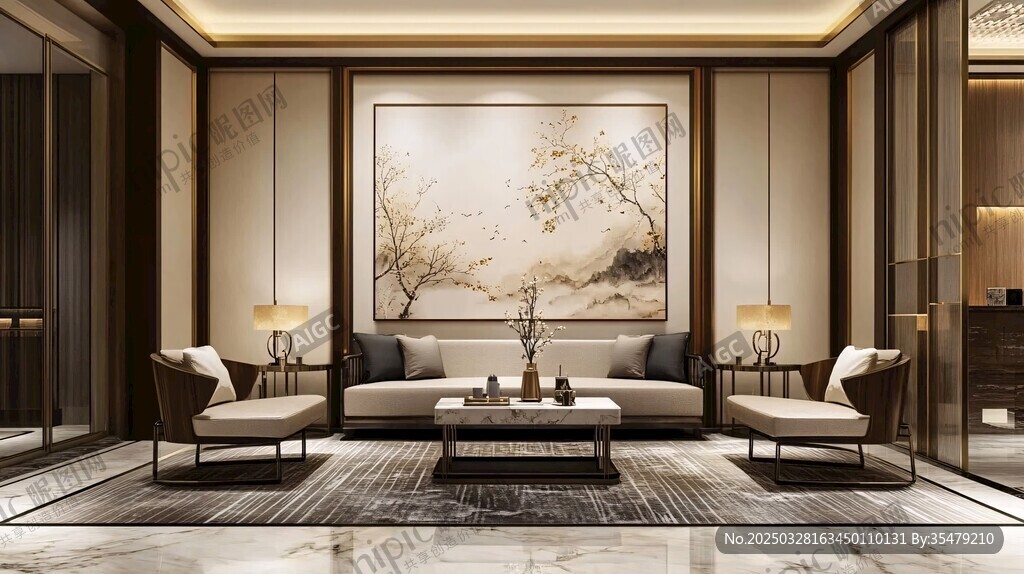 中式豪華客廳優(yōu)雅內(nèi)飾