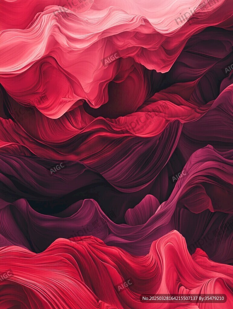 紅色動感流體藝術紋理